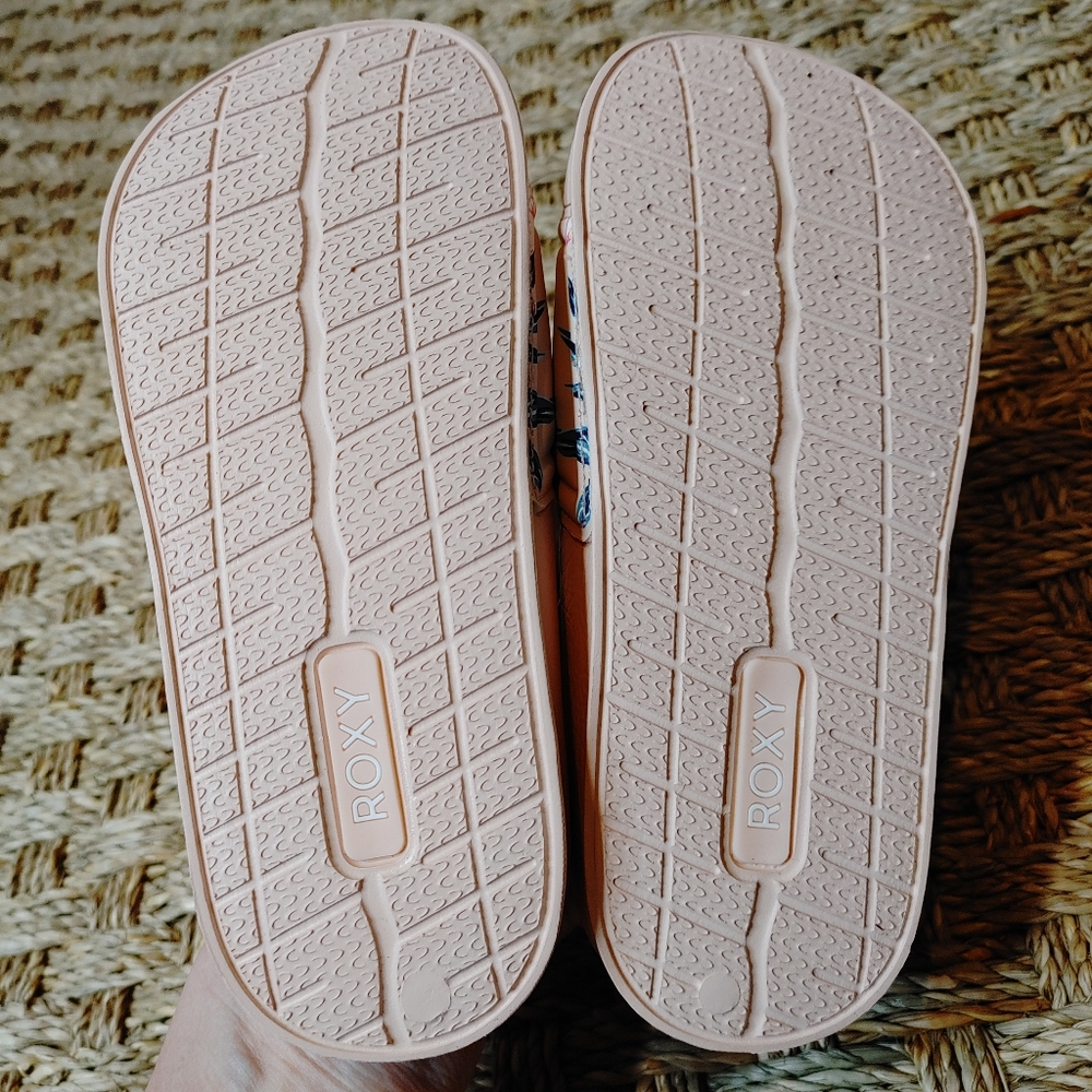 Roxy Slippy RO Floral Sport Slide Sandals (For Girls), Light Pink - Picture 7 of 12